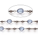 Gelötete handgefertigte ovale Glasperlenketten CHC-G008-05B-02-1