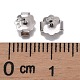 Rhodium Plated 925 Sterling Silver Friction Ear Nuts STER-L063-09P-3