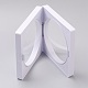 透明ネックレスディスプレイボックス  プラスチック  正方形  ホワイト  9x9x2cm  内径：75mm OBOX-G013-15-2