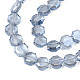 Chapelets de perles en verre transparent électrolytique EGLA-N002-27-F01-3