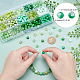 Cuentas de vidrio verde pandahall de 15 color para la fabricación de joyas GLAA-PH0001-54-5