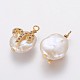 Natural Cultured Freshwater Pearl Pendants PEAR-F013-03G-3