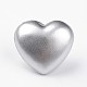 No Hole Spray Painted Brass Heart Chime Beads KK-M175-06-1