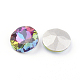 Apuntado hacia atrás & dorso plateado Diamante de imitación de cristal Cabujones RGLA-J012-10mm-001VO-2