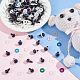PandaHall Elite 72 Sets 12 Colors Plastic Craft Eyes KY-PH0001-89-5