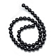 Synthetic Black Stone Bead Strands G-R345-4mm-35-1-2