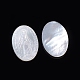 Cabuchones de conchas blancas naturales SSHEL-D083-16A-2