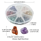 80g 8 estilos cuentas de viruta de piedras preciosas mezcladas naturales y sintéticas G-FS0005-50-5