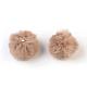 Colgantes cubiertos de bola de pompón de piel de conejo de imitación hecha a mano WOVE-F021-A04-1