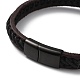 Leather Braided Cord Bracelet BJEW-F460-07EB-2