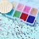 8 colores diy 3d nail art decoración mini perlas de vidrio GLAA-YW0001-36-5
