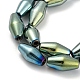 Brins de perles d'hématite magnétiques synthétiques galvanisées G-Z032-B01-02A-3