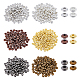 CHGCRAFT 600Pcs 6 Colors Brass Spacer Beads 5mm Smooth Spacer Beads Seamless Loose Ball Beads Rondelle Beads for DIY Bracelet Necklace Jewelry Making KK-CA0003-58-1