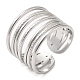304 Stainless Steel Open Cuff Rings RJEW-K245-76P-3