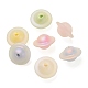 Perlas de acrílico iridiscentes de arco iris chapado en uv transparente OACR-P015-08-1