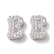 925 Sterling Silver Micro Pave Cubic Zirconia Beads STER-Z005-15P-B-1