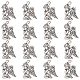 SUNNYCLUEチベットスタイルアロイペンダント  天使  カドミウムフリー＆鉛フリー  アンティークシルバー  23.5x17x1.5mm  穴：2mm  40個/箱 FIND-SC0005-44-1