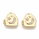 Brass Micro Pave Clear Cubic Zirconia Charms KK-T051-06G-NF-1