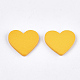 Painted Wood Cabochons WOOD-T021-04G-2
