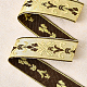 FINGERINSPIRE 25M 30mm Vintage Jacquard Ribbon Khaki Jacquard Trim Emobridered Woven Trim Gold & Brown Floral Webbing Ribbon for DIY Clothing Accessories Embellishment Decorations OCOR-WH0065-16B-4