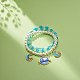Set di braccialetti elasticizzati con perline di perle di conchiglia stile 3 pz 3 e semi di vetro BJEW-JB08705-01-2