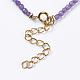 Natural Amethyst Pendant Necklaces NJEW-K108-23-01-3