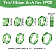 Unicraftale 16Pcs 8 Size 201 Stainless Steel Grooved Finger Ring Settings STAS-UN0051-60B-3