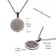 Colliers pendentif en acier titane shegrace (personnalisés) JN873A-6