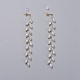 Perles de verre galvanisées boucles d'oreilles pendantes EJEW-JE03820-2