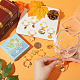 Alliage d'émail à thème d'automne avec breloques en verre à vin AJEW-SC0002-11-3