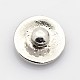 Plat rond sculpté ange argent antique boutons zinc bijoux en alliage d'accrochage SNAP-O020-48-NR-2