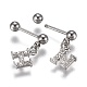 304 Stainless Steel Barbell Cartilage Earrings EJEW-H113-08P-3