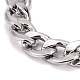 304 Stainless Steel Curb Chains Bracelets BJEW-JB06273-02-2