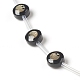 Chapelets de perles vernissées manuelles LAMP-F028-01G-1