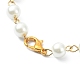 Collares de cuentas de rosario de perlas de vidrio NJEW-JN04340-5