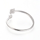 925 кольцо-манжета из серебра [925] пробы с родиевым покрытием STER-D033-01N-P-2