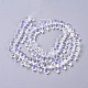 Plaquer des perles en verre à facettes en forme de larme X-EGLA-D014-38-2