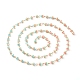 Cadenas de eslabones redondos con patrón de rayas de resina hecha a mano de 1 hebra AJEW-SZ0002-01A-1