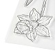 シリコンクリアスタンプ  カード作りの装飾DIYスクラップブッキング用  花柄  19x12.5x0.3cm DIY-A013-27-3