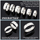 Unicraftale 24 шт. 12 размера простые простые кольца из титановой стали для женщин RJEW-UN0002-59-5