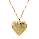 Colliers médaillon coeur en laiton PW-WG26673-01-1