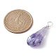 Electroplated Natural Quartz Crystal Dyed Pendants PALLOY-JF02324-03-2