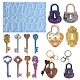 Formen für Anhänger mit Schlüssel und Schloss zum Selbermachen aus Silikon DIY-F139-05-1