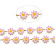 Catene a maglie di fiori in ottone CHC-N018-098F-3