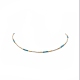Colliers de perles de verre pour femmes NJEW-JN04230-5