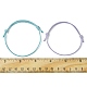 30 braccialetto con cordino intrecciato in poliestere cerato regolabile in 5 colori BJEW-FZ00016-5
