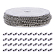 BENECREAT 2.5mm 39 Feet/12M Stainless Steel Extension Beaded Chain Adjustable Ball Chain with 50PCS Matching Connectors CHS-BC0001-05P-B-4