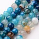 Chapelets de perles en agate à rayures naturelles/agates à bandes G-D845-01E-8mm-1