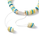 Handgefertigte geflochtene Perlenarmbänder aus Polymer-Ton BJEW-TA00043-32