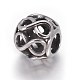 Hollow Retro 316 Surgical Stainless Steel European Style Beads OPDL-L013-29AS-2